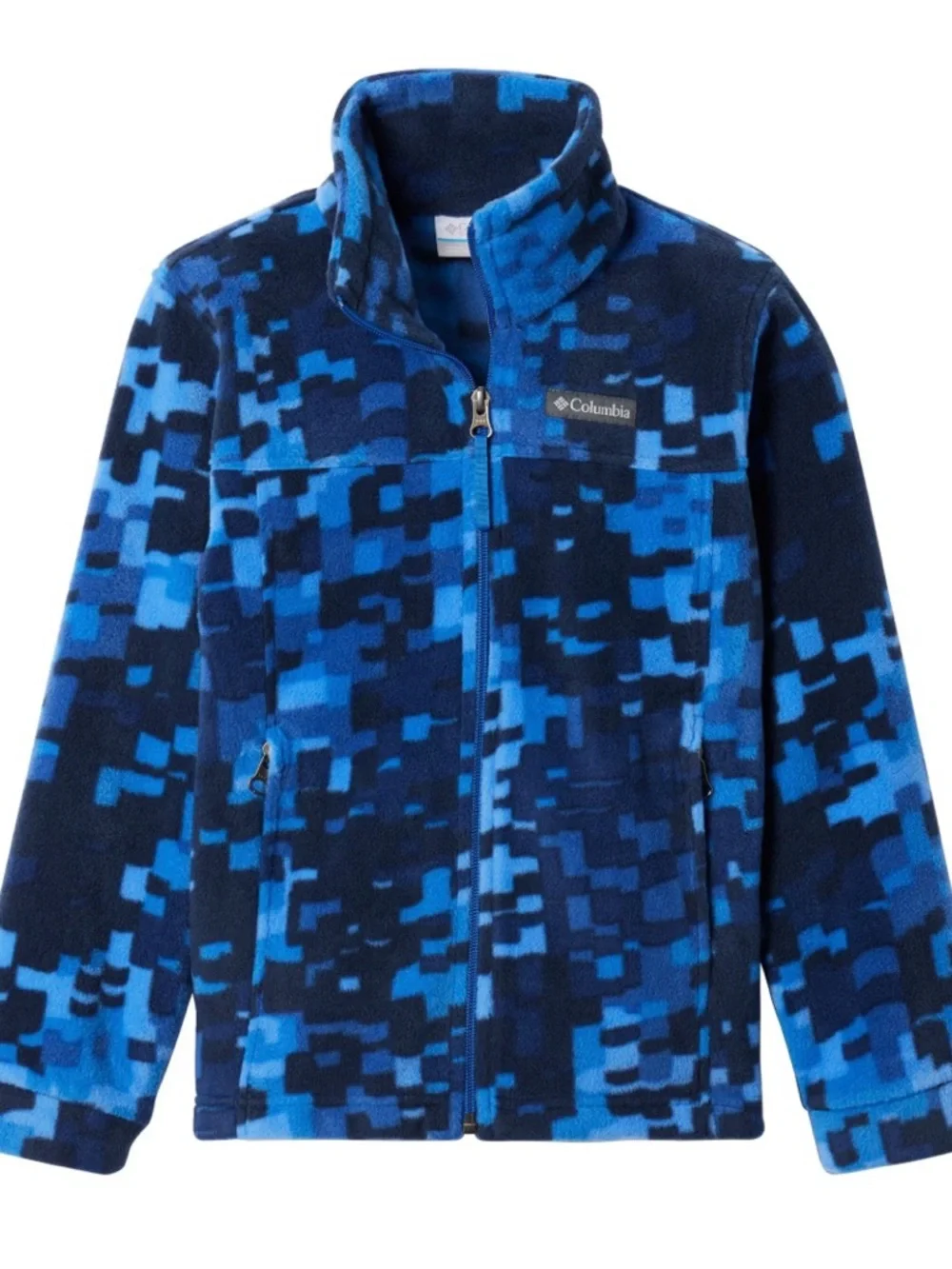 Columbia Zing III Fleece Jacket Toddler 18-24M Blue Camo Full Zip EUC